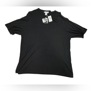 Anthology size XXL 100% silk black short sleeve shirt, NWT, in great condition.